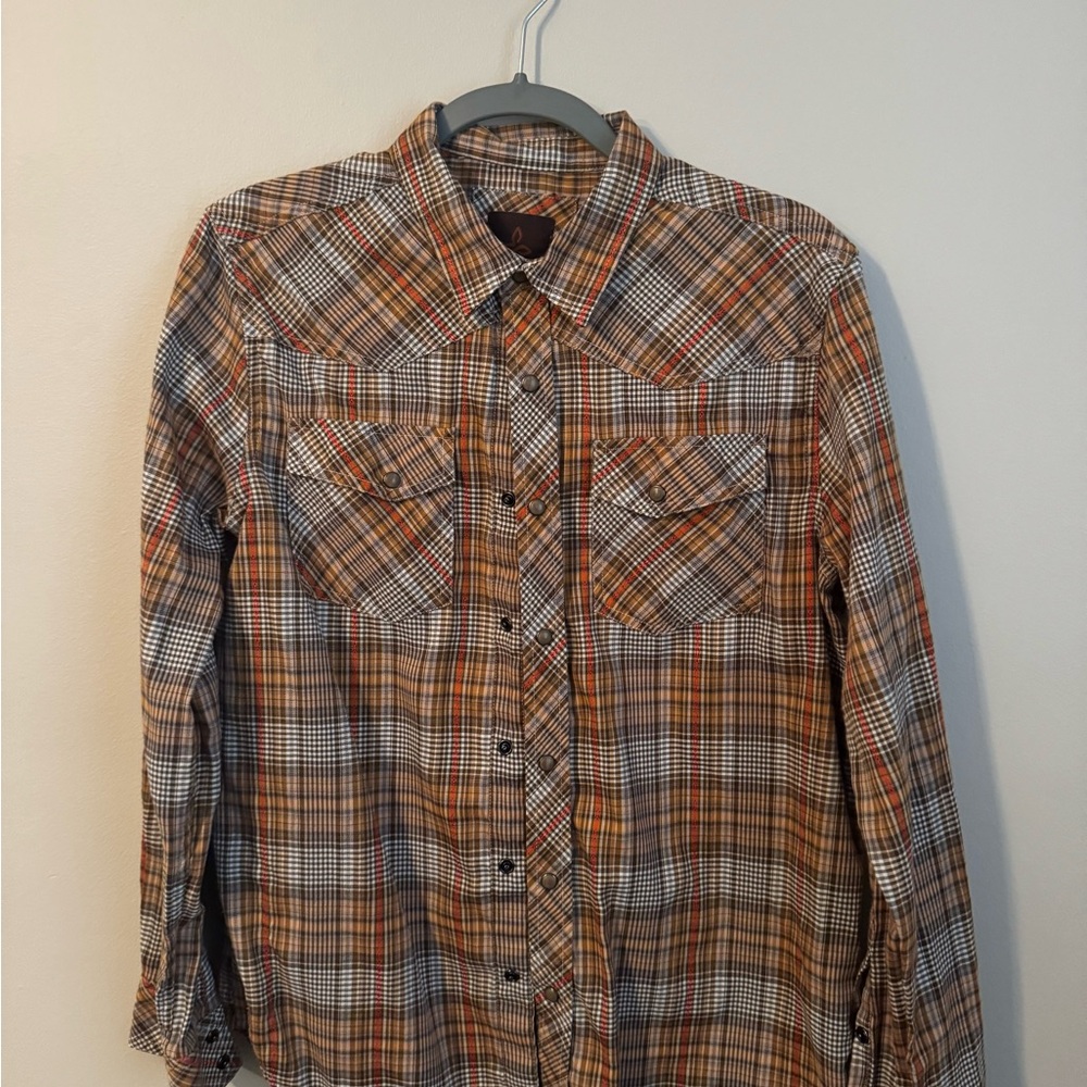 Prana Multicolor Plaid Casual Shirt